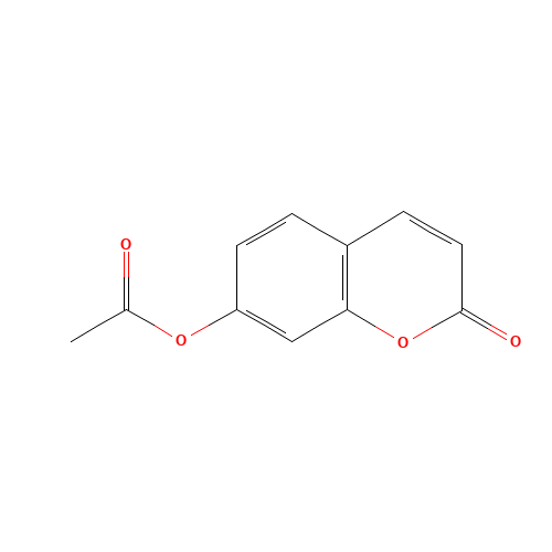7-ACETOXYCOUMARIN (CAS: 10387-49-2) - Chemical Structure and Molecular Formula 