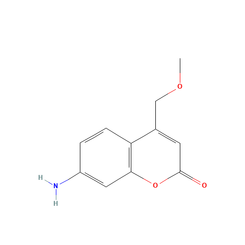 7-AMINO-4-(METHOXYMETHYL)COUMARIN (CAS: 175205-10-4) - Chemical Structure and Molecular Formula 