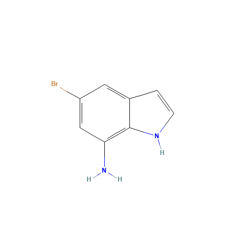 7-AMINO-5-BROMOINDOLE (CAS: 374537-99-2) - Chemical Structure and Molecular Formula 