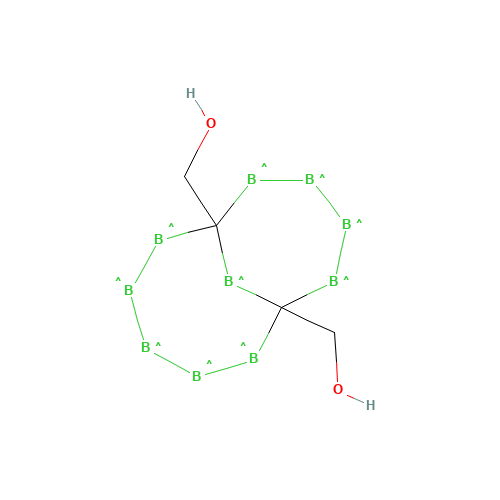 1,7-BIS(HYDROXYMETHYL)-M-CARBORANE (CAS: 23924-78-9) - Chemical Structure and Molecular Formula 