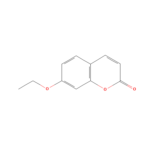 7-ETHOXYCOUMARIN (CAS: 31005-02-4) - Chemical Structure and Molecular Formula 