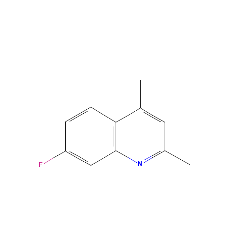 7-FLUORO-2,4-DIMETHYLQUINOLINE (CAS: 708-72-5) - Chemical Structure and Molecular Formula 
