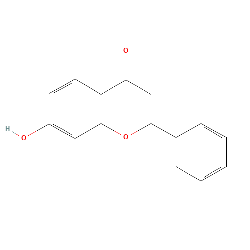 7-HYDROXYFLAVANONE (CAS: 6515-36-2) - Chemical Structure and Molecular Formula 