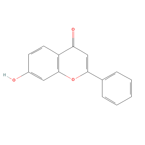 7-HYDROXYFLAVONE (CAS: 6665-86-7) - Chemical Structure and Molecular Formula 
