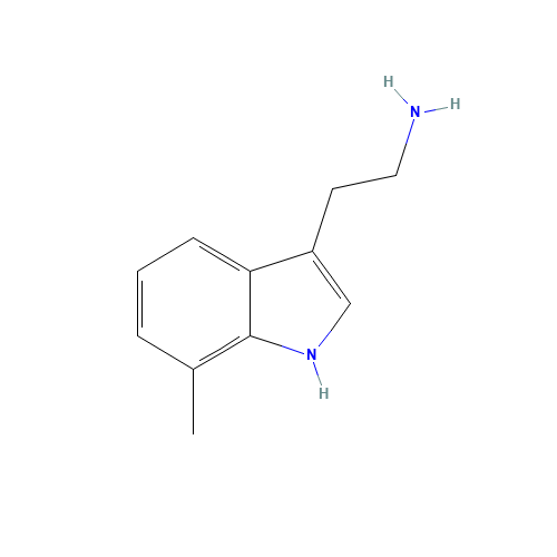 7-Methyltryptamine (CAS: 14490-05-2) - Chemical Structure and Molecular Formula 