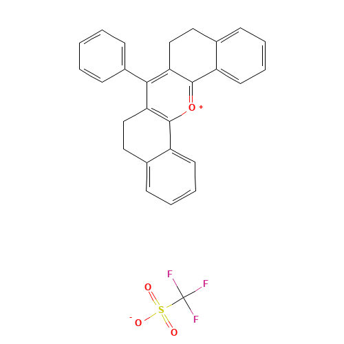 7-PHENYL-5,6,8,9-TETRAHYDRODIBENZO[C,H]XANTHYLIUM TRIFLUOROMETHANESULFONATE (CAS: 73377-38-5) - Related Chemical Product