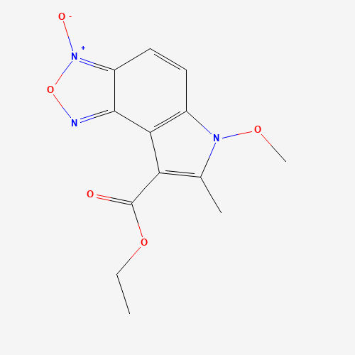 8-(ETHOXYCARBONYL)-6-METHOXY-7-METHYL-6H-[1,2,5]OXADIAZOLO[4,3-E]INDOL-3-IUM-3-OLATE (CAS: 257869-86-6) - Related Chemical Product