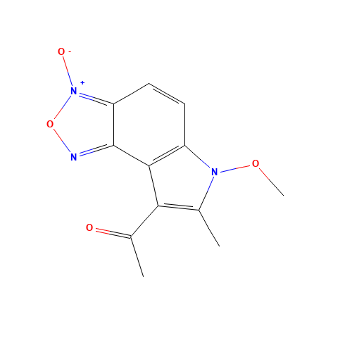 8-ACETYL-6-METHOXY-7-METHYL-6H-[1,2,5]OXADIAZOLO[3,4-E]INDOLE 3-OXIDE (CAS: 257869-88-8) - Related Chemical Product