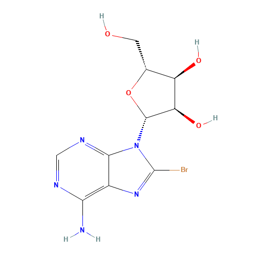 8-BROMOADENOSINE (CAS: 2946-39-6) - Chemical Structure and Molecular Formula 