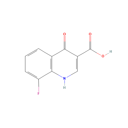 8-FLUORO-4-HYDROXYQUINOLINE-3-CARBOXYLIC ACID (CAS: 63010-70-8) - Chemical Structure and Molecular Formula 