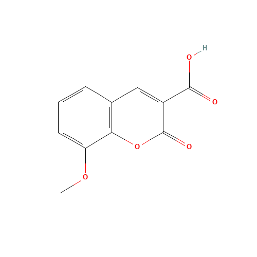 8-METHOXY-2-OXO-2H-CHROMENE-3-CARBOXYLIC ACID (CAS: 2555-20-6) - Chemical Structure and Molecular Formula 