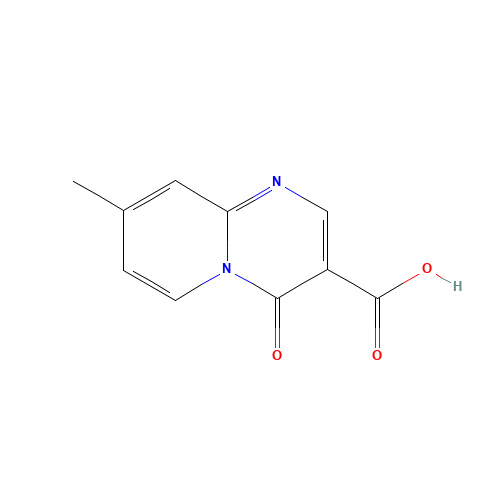 8-METHYL-4-OXO-4H-PYRIDO[1,2-A]PYRIMIDINE-3-CARBOXYLIC ACID (CAS: 34662-59-4) - Chemical Structure and Molecular Formula 