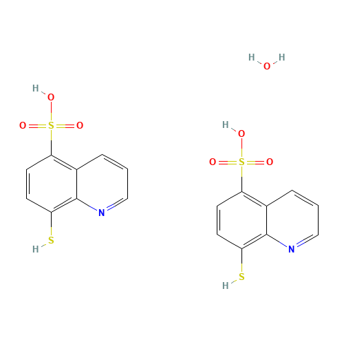 8-SULFANYL-5-QUINOLINESULFONIC ACID HEMIHYDRATE (CAS: 306935-17-1) - Chemical Structure and Molecular Formula 