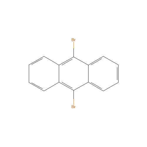 9,10-Dibromoanthracene (CAS: 523-27-3) - Chemical Structure and Molecular Formula 