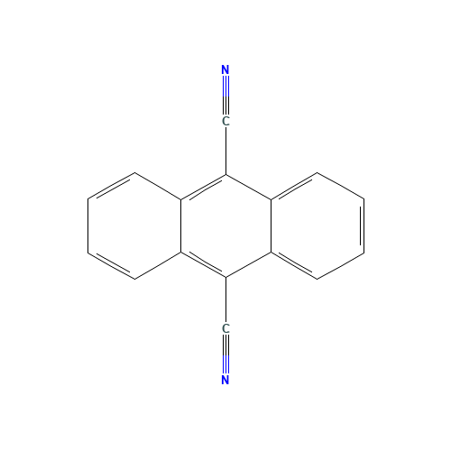 9,10-DICYANOANTHRACENE (CAS: 1217-45-4) - Chemical Structure and Molecular Formula 