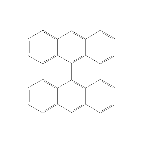 9,9'-Bianthracene (CAS: 1055-23-8) - Chemical Structure and Molecular Formula 
