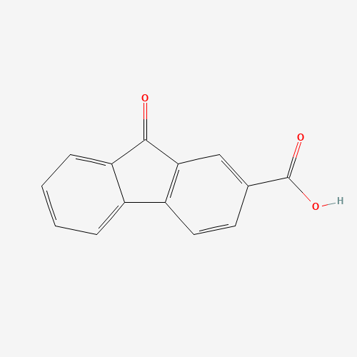 9-Fluorenone-2-carboxylic acid (CAS: 784-50-9) - Chemical Structure and Molecular Formula 