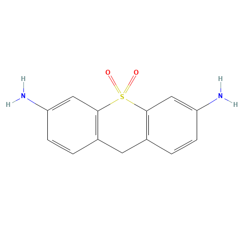 3,6-THIOXANTHENEDIAMINE-10,10-DIOXIDE (CAS: 10215-25-5) - Chemical Structure and Molecular Formula 