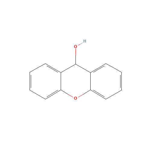 9-Hydroxyxanthene (CAS: 90-46-0) - Chemical Structure and Molecular Formula 