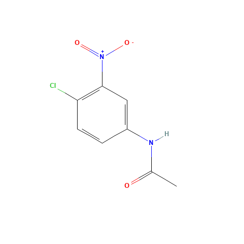 N-(4-Chloro-3-nitrophenyl)acetamide (CAS: 5540-60-3) - Chemical Structure and Molecular Formula 