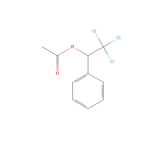 2,2,2-Trichloro-1-phenylethyl acetate (CAS: 90-17-5) - Chemical Structure and Molecular Formula 