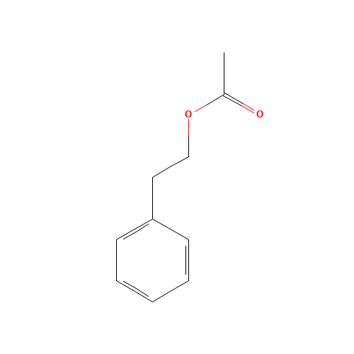 Phenethyl acetate (CAS: 103-45-7) - Chemical Structure and Molecular Formula 