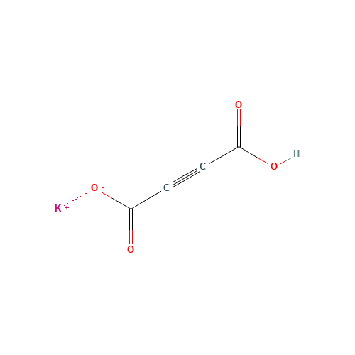 Acetylenedicarboxylic acid monopotassium salt (CAS: 928-04-1) - Chemical Structure and Molecular Formula 