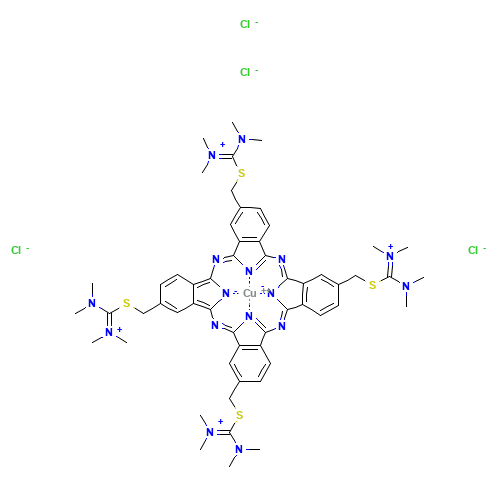 ALCIAN BLUE 8GX (CAS: 12633-95-3) - Chemical Structure and Molecular Formula 