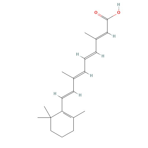 Tretinoin (CAS: 302-79-4) - Chemical Structure and Molecular Formula 