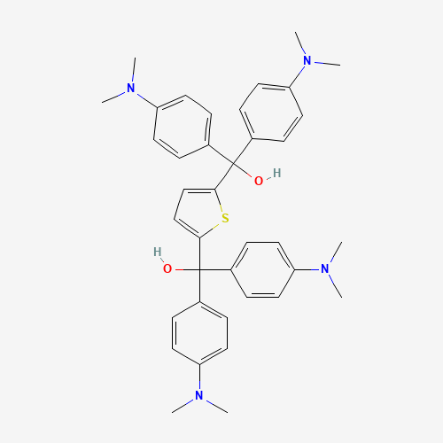 alpha,alpha,alpha',alpha'-Tetrakis[4-(dimethylamino)phenyl]-2,5-thiophenedimethanol (CAS: 191282-20-9) - Chemical Structure and Molecular Formula 