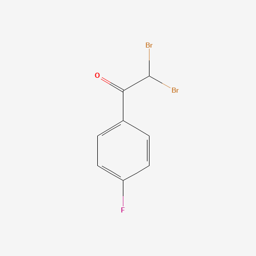 ALPHA,ALPHA-DIBROMO-4-FLUOROACETOPHENONE (CAS: 7542-64-5) - Chemical Structure and Molecular Formula 
