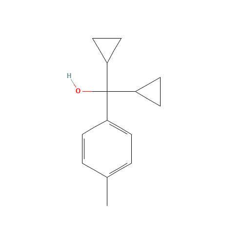 ALPHA,ALPHA-DICYCLOPROPYL-4-METHYLBENZENEMETHANOL (CAS: 71172-47-9) - Chemical Structure and Molecular Formula 