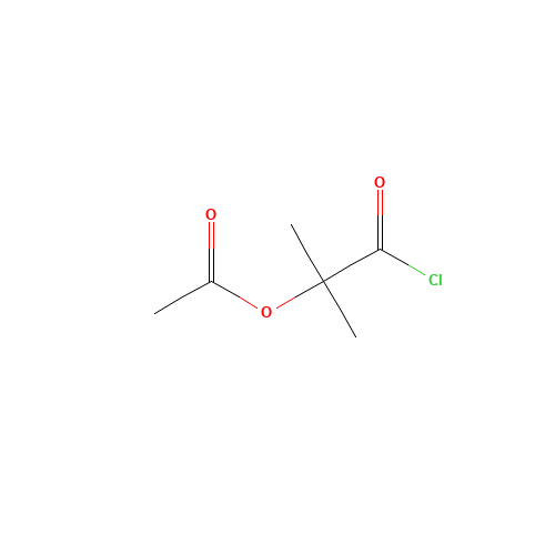 1-Chlorocarbonyl-1-methylethyl acetate (CAS: 40635-66-3) - Chemical Structure and Molecular Formula 