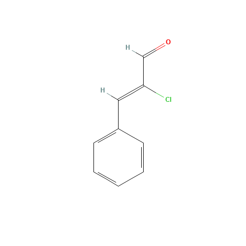 alpha-Chlorocinnamaldehyde (CAS: 18365-42-9) - Chemical Structure and Molecular Formula 