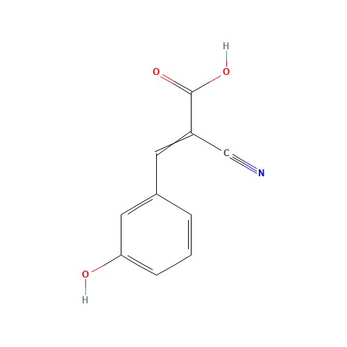 ALPHA-CYANO-3-HYDROXYCINNAMIC ACID (CAS: 54673-07-3) - Chemical Structure and Molecular Formula 