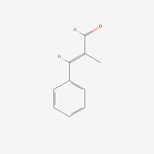 alpha-Methylcinnamaldehyde (CAS: 101-39-3) - Chemical Structure and Molecular Formula 