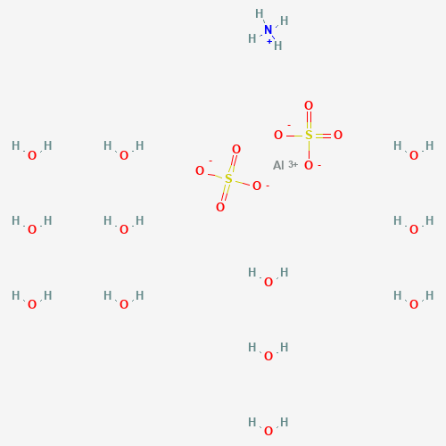 AMMONIUM ALUM (CAS: 7784-26-1) - Chemical Structure and Molecular Formula 
