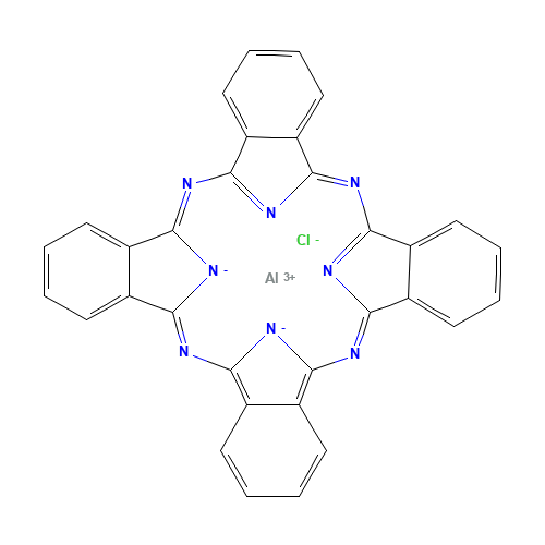 Aluminum phthalocyanine chloride (CAS: 14154-42-8) - Chemical Structure and Molecular Formula 