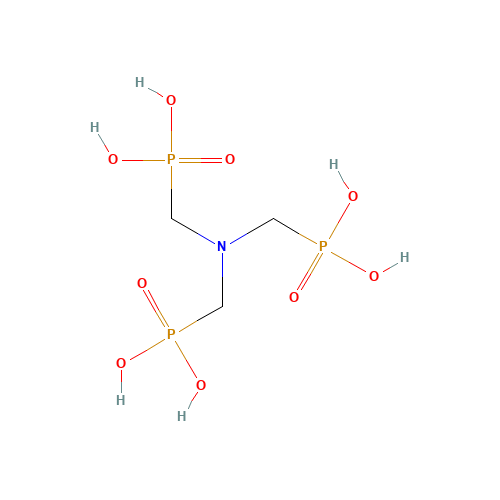 Amino tris(methylene phosphonic acid) (CAS: 6419-19-8) - Chemical Structure and Molecular Formula 