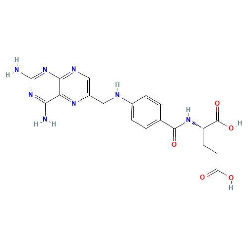 Aminopterin (CAS: 54-62-6) - Chemical Structure and Molecular Formula 