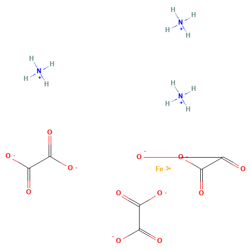 Ferric ammonium oxalate (CAS: 14221-47-7) - Chemical Structure and Molecular Formula 