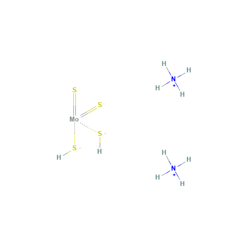 AMMONIUM TETRATHIOMOLYBDATE (CAS: 15060-55-6) - Chemical Structure and Molecular Formula 