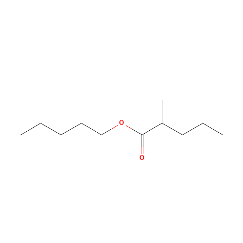 AMYL-2-METHYLVALERATE (CAS: 6297-48-9) - Chemical Structure and Molecular Formula 