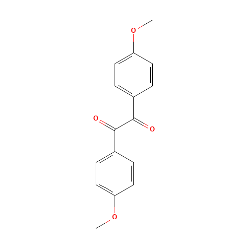 4,4'-DIMETHOXYBENZIL (CAS: 1226-42-2) - Chemical Structure and Molecular Formula 