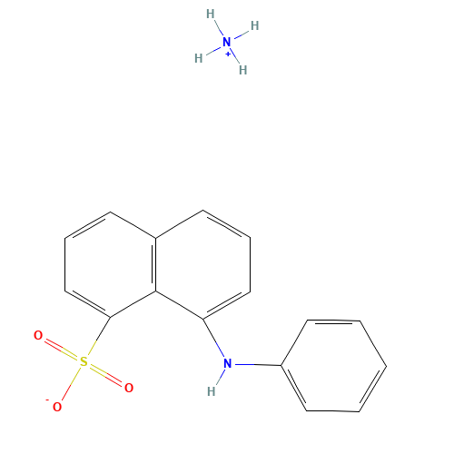1-ANILINONAPHTHALENE-8-SULFONIC ACID AMMONIUM SALT (CAS: 28836-03-5) - Chemical Structure and Molecular Formula 