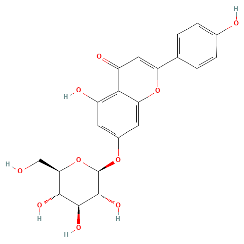 Apigenin 7-glucoside (CAS: 578-74-5) - Chemical Structure and Molecular Formula 