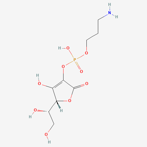 Ascorbyl3-AminopropylhydrogenPhosphate (CAS: 220644-17-7) - Chemical Structure and Molecular Formula 