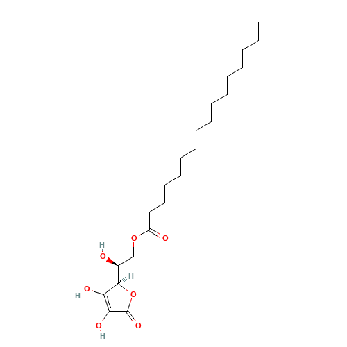 L-Ascorbyl 6-palmitate (CAS: 137-66-6) - Chemical Structure and Molecular Formula 