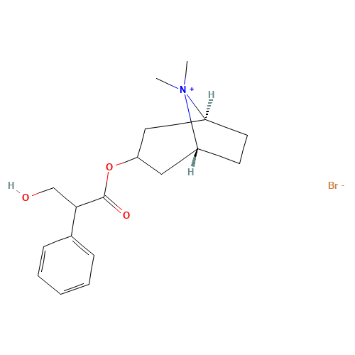 ATROPINE METHYL BROMIDE (CAS: 2870-71-5) - Chemical Structure and Molecular Formula 