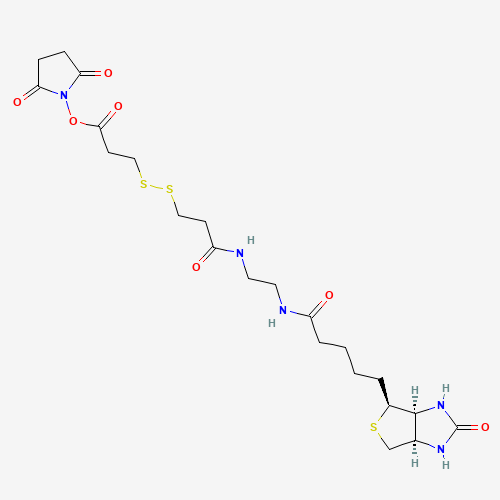 BIOTIN DISULFIDE N-HYDROXY-SUCCINIMIDE ESTER (CAS: 142439-92-7) - Chemical Structure and Molecular Formula 